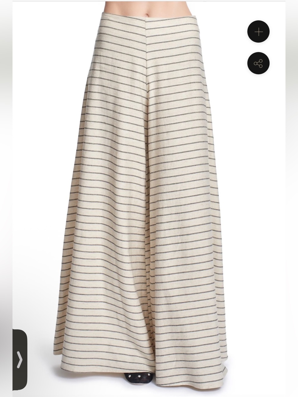 Corey Lynn Calter NWT Linen Blend Stripe Wide Leg Palazzo Pants Coastal Boho Med - Picture 1 of 14